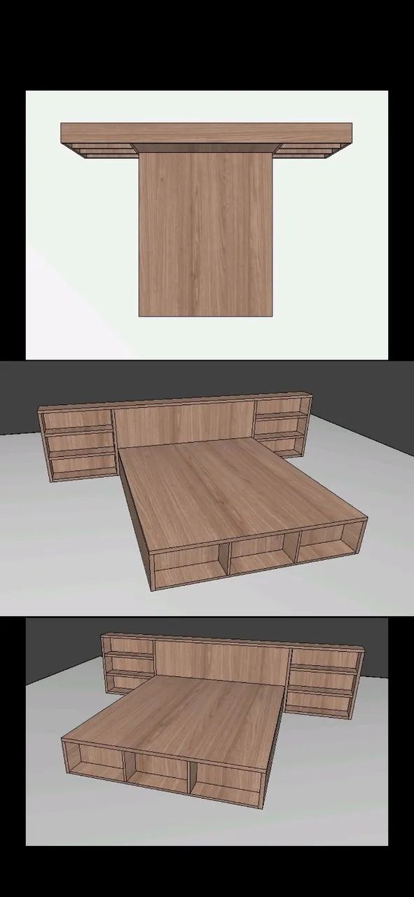 Cama com Cabeceira / Planejada 