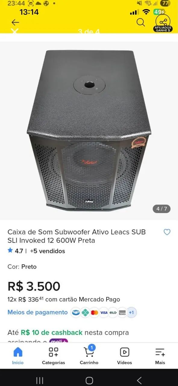 Caixa de som Subwoofer - Foto 3