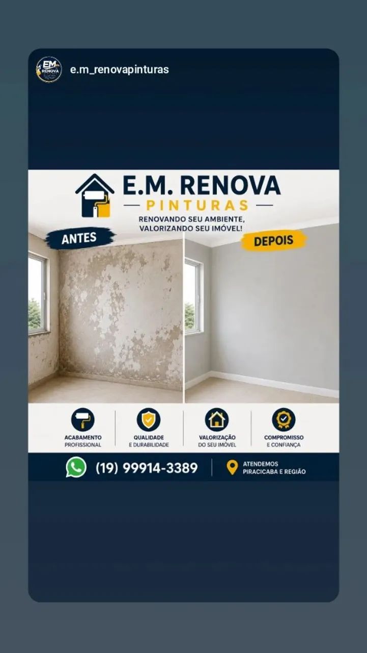 Pintor residêncial em Piracicaba e região/E.M renova pinturas  - Foto 2