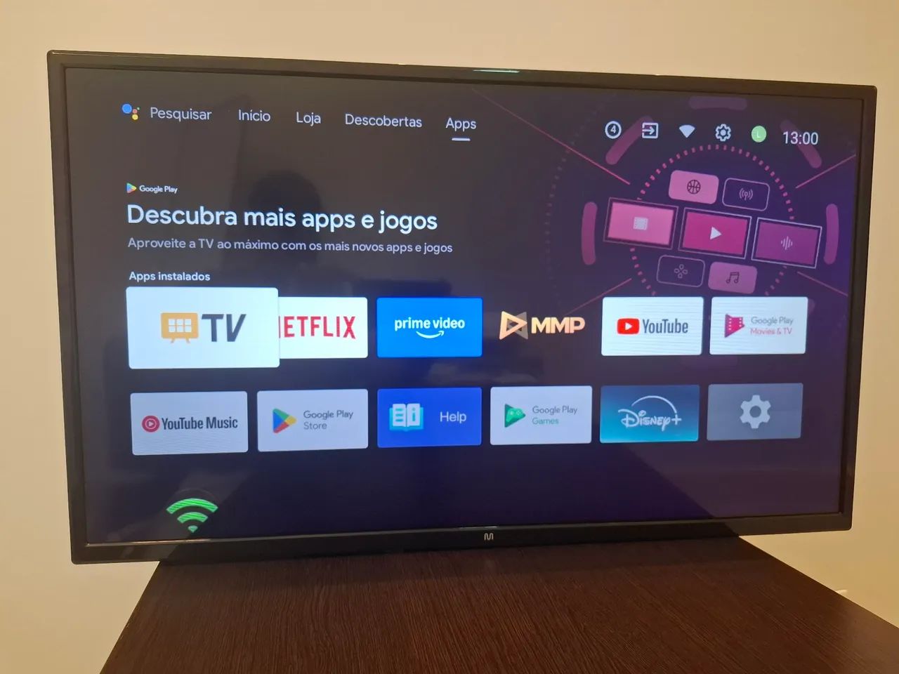 TV android 32 polegadas ótimo para monitor com controle remoto - Foto 4