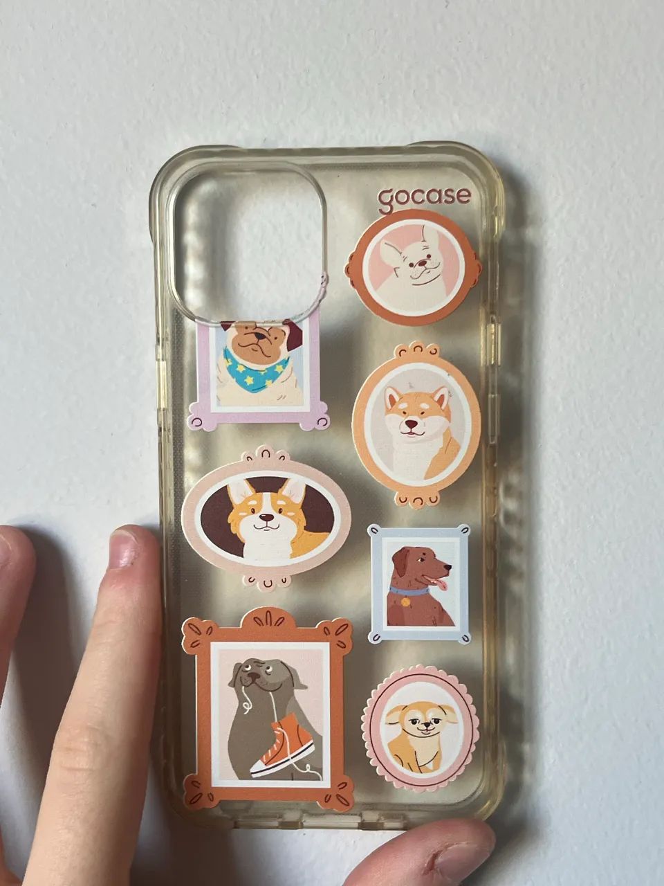 capinha iphone 13 mini GOCASE cachorros porta retrato - Foto 3