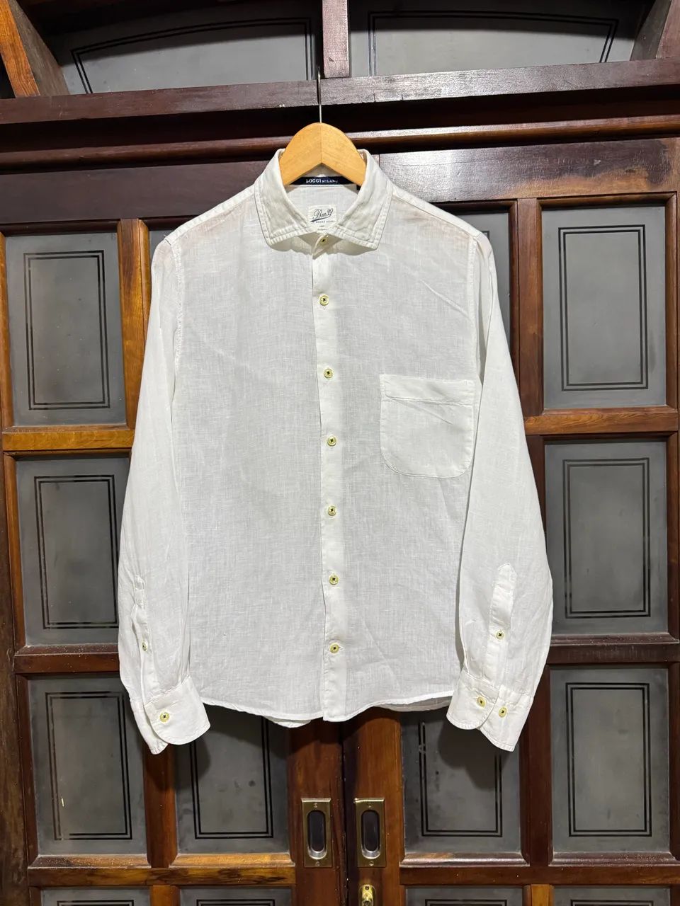 camisa boggi milano linho branca - Foto 3