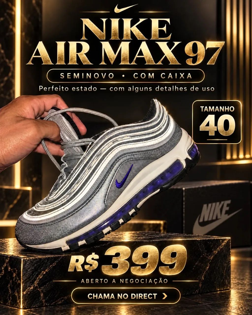 Air Max 97 - Seminovo  - Foto 2