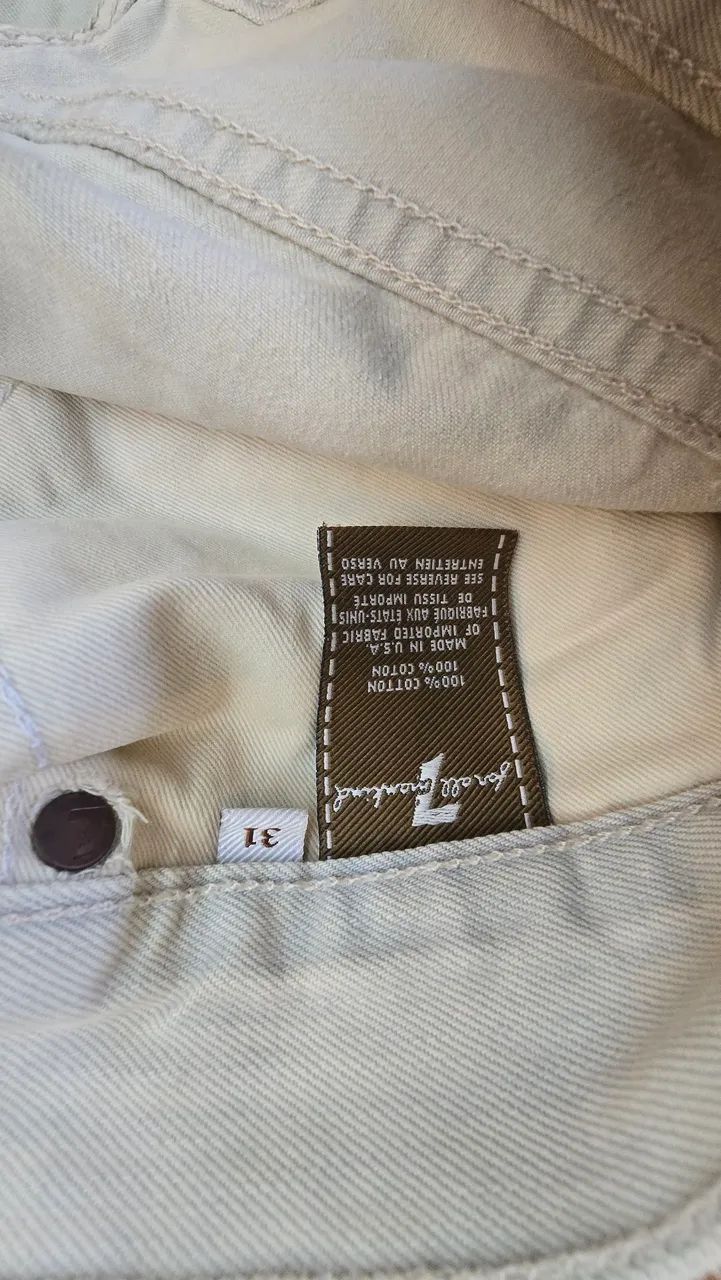calça jeans 7 for all mankind bege - Foto 3