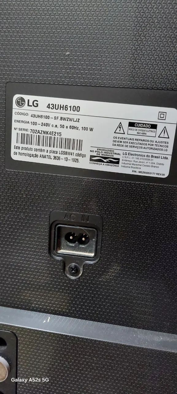 TV LG 43 POLEGADAS, MODELO 43UH6100, SMART TV, 4K UHD