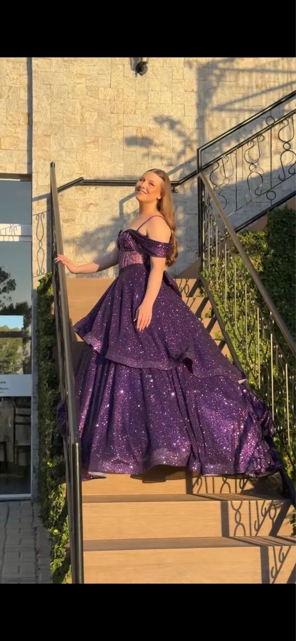 Vestido de 15 anos 2 em 1- roxo  - Foto 2