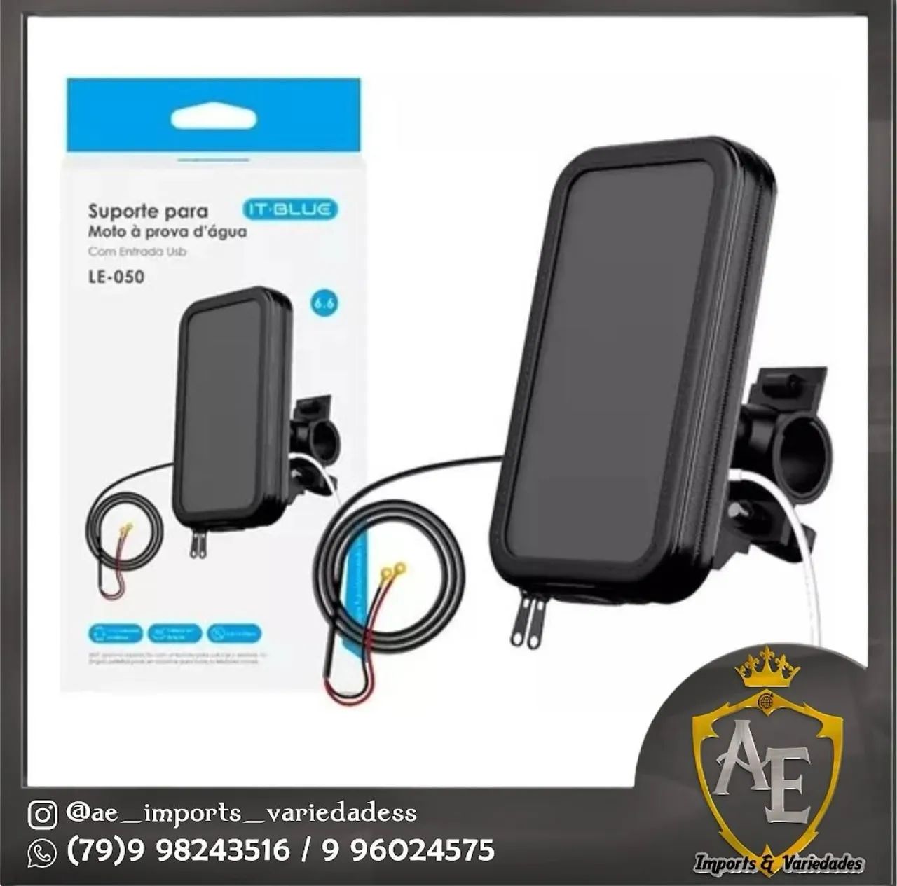 Suporte de celular para moto aprova d'água 