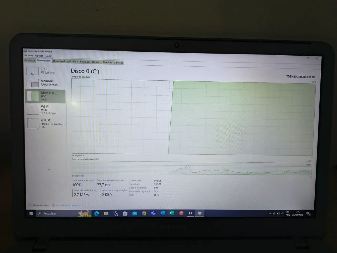 Notebook Samsung NP350XAA-KF3BR focado para trabalho e estudos - Foto 4