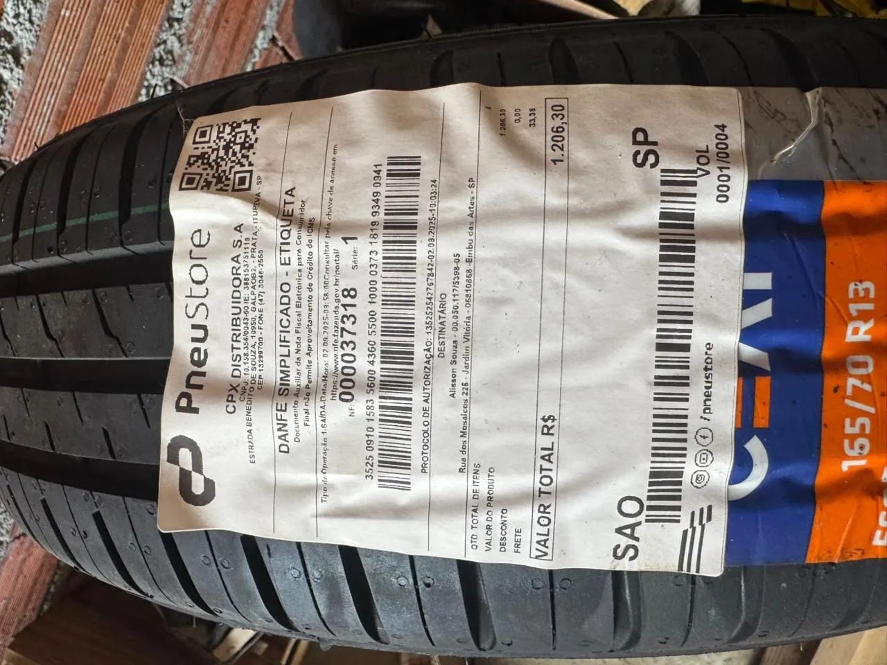 Kit Pneus 165/70 R13 CEAT Ecodrive 83T XL - Novos (Com NF). - Foto 2