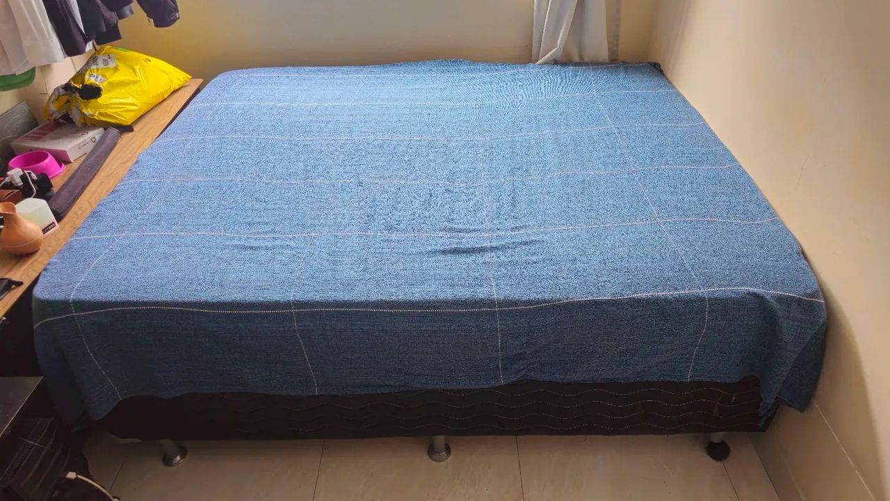 Cama box + colchão Ortobom Queen - Foto 4