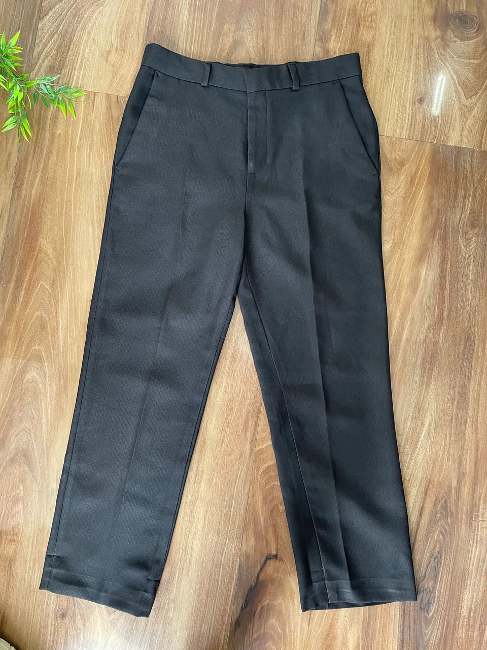Calça de alfaiataria preta tramada 40 - Foto 5