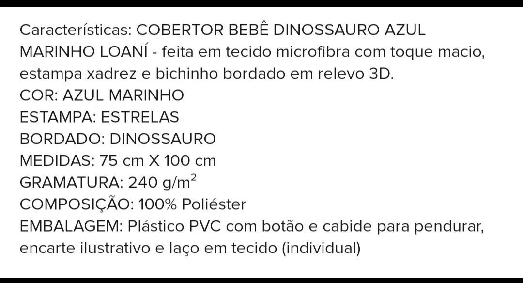 Cobertor Bebê Menino - Novo  - Foto 4