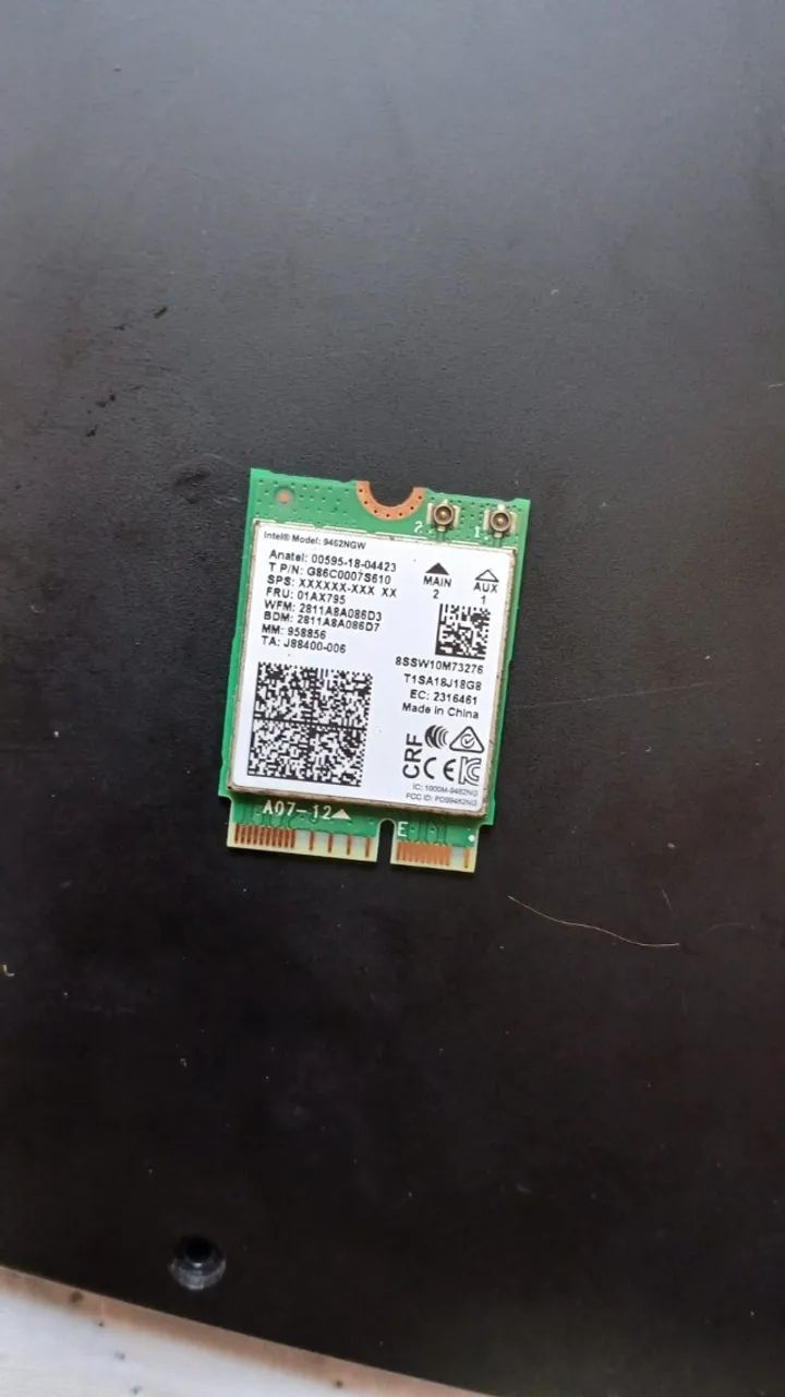 placa de rede notebook Intel Wireless-AC 9462 