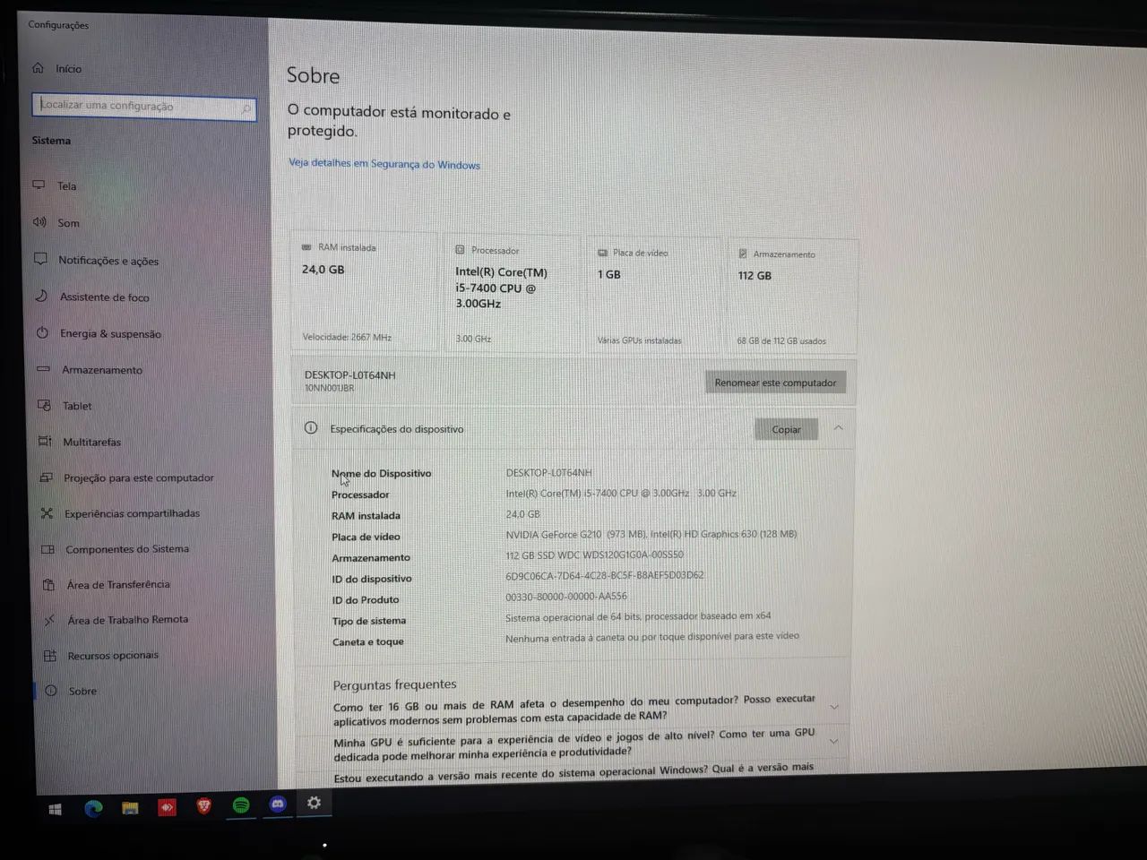 COMPUTADOR CORE I5 7400 24gb ram  - Foto 2