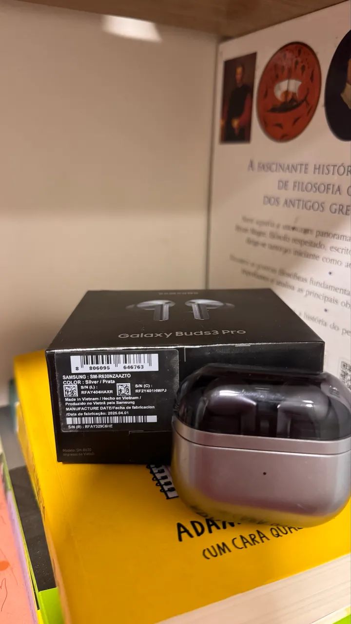 Samsung Galaxy Buds3 Pro Prata com Estojo Original - Foto 3