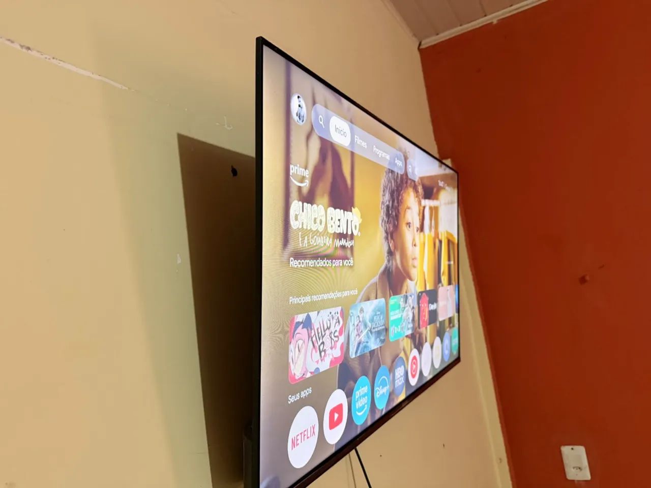 SMART TV 43 SEMP BEM CONSERVADA COM NOTA  - Foto 5
