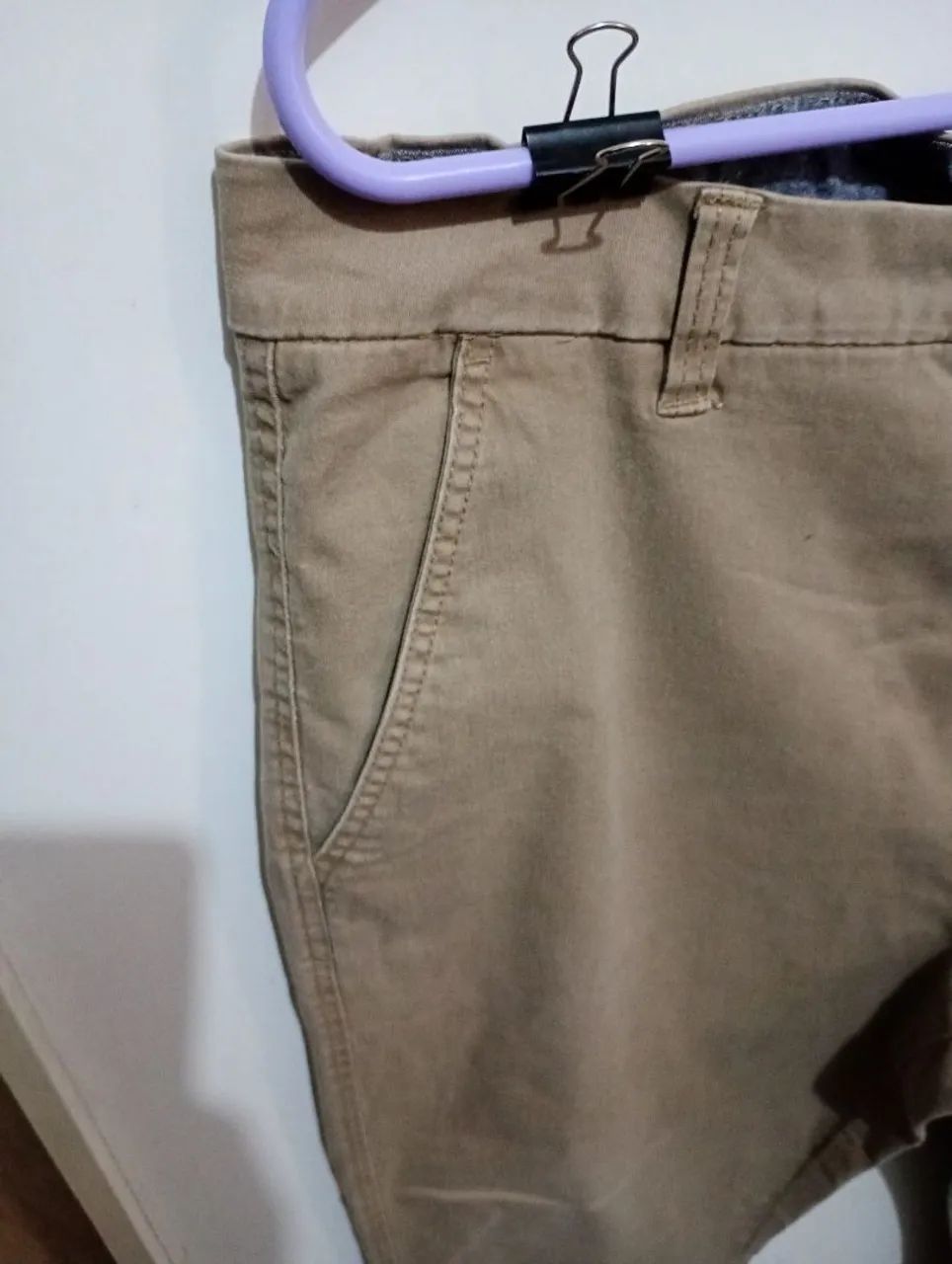 Calça masculina bege Hering . - Foto 5