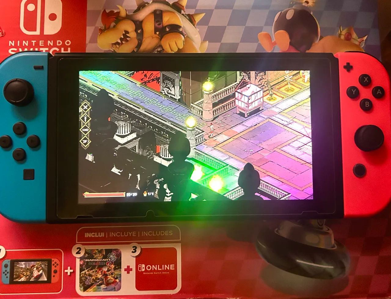 Nintendo Switch V2 + MicroSD 256GB + Case - Foto 4