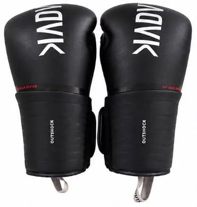 Luvas Outshock 14 OZ pretas - Muay Thai e boxe