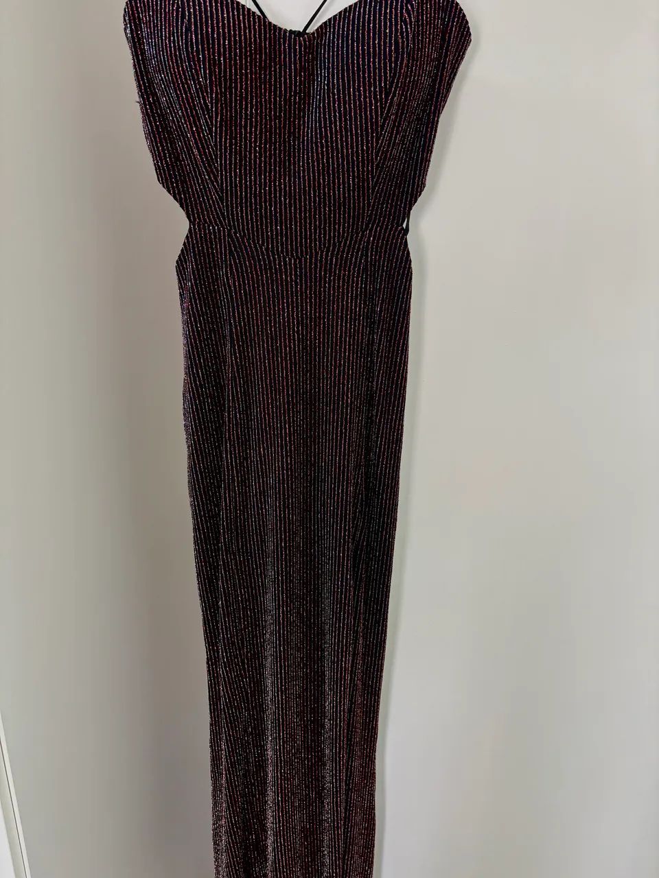 Vestido Longo de Festa Vermelho com brilho- Veste P e M