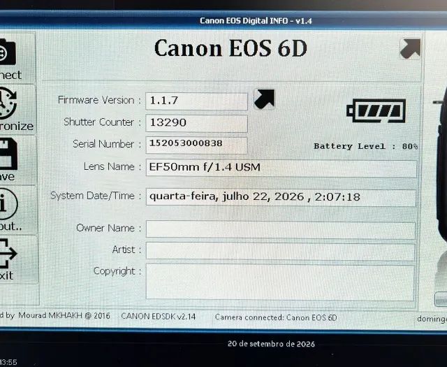 Canon 6D excelente com 14k cliques - Foto 5