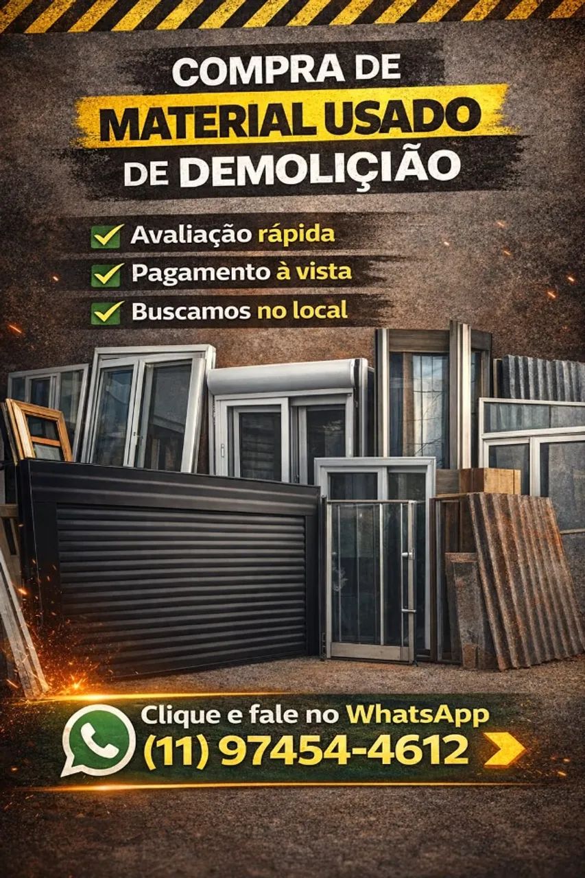COMPRA DE MATERIAL USADO DE DEMOLIÇÃO