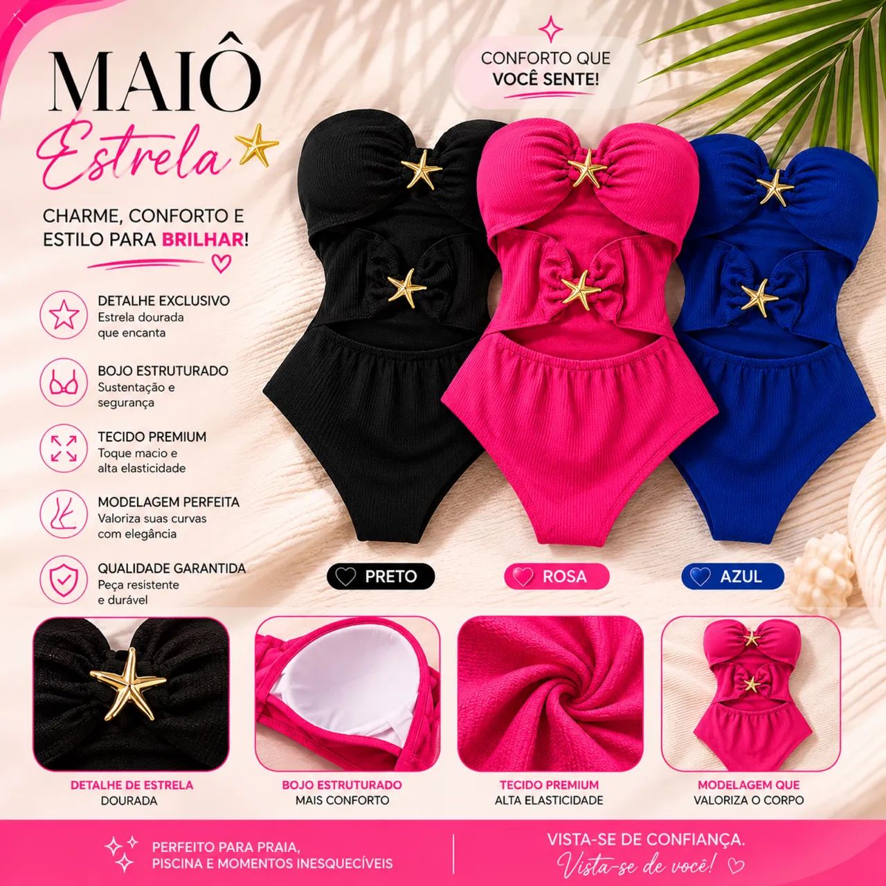 Maiô Biquine Praia - Foto 3