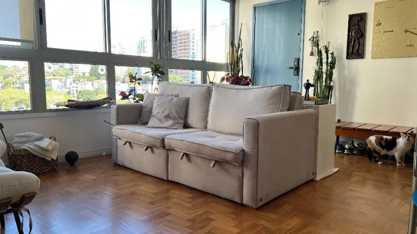 Sofá Cama 2 Lugares Reclinável - Seminovo - Foto 3