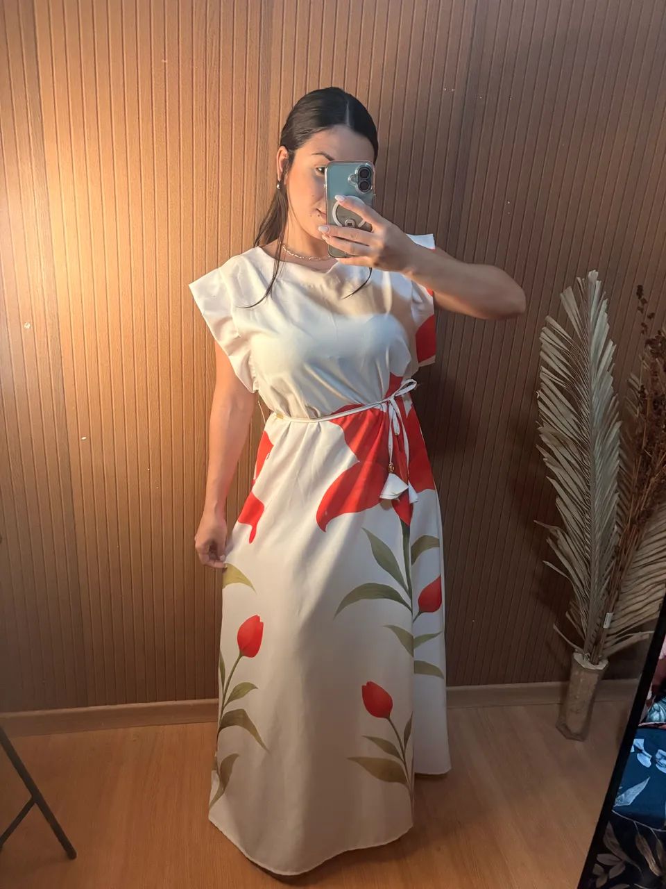 Vestido longo estampado?
