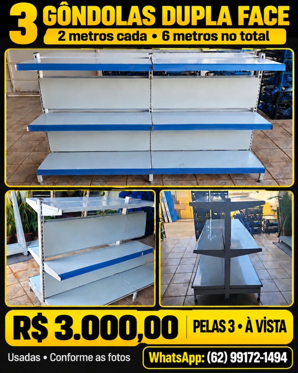 3 Gôndolas Dupla Face - Foto 4
