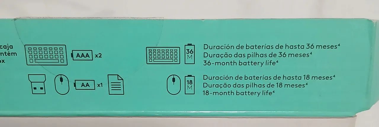 Kit teclado e Mouse sem fio Slim428513006359029764
