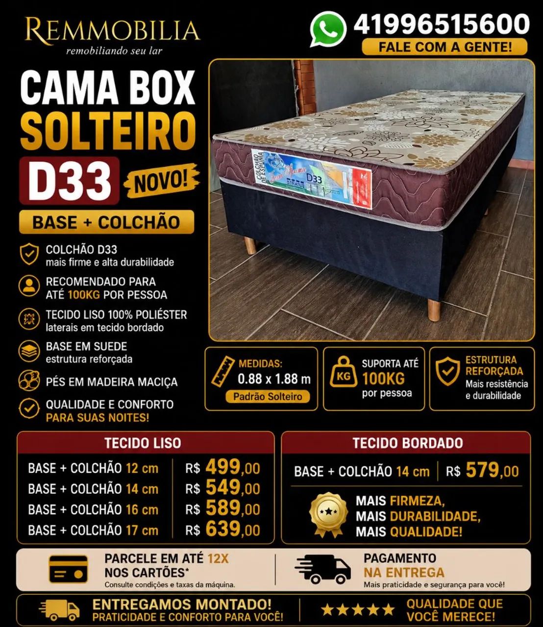 CAMAS BOX SOLTEIRO - ENTREGAMOS - Foto 3