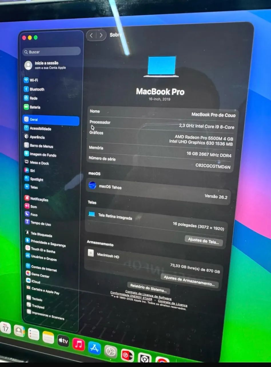 MacBook touchbar 16 i9  - Foto 3