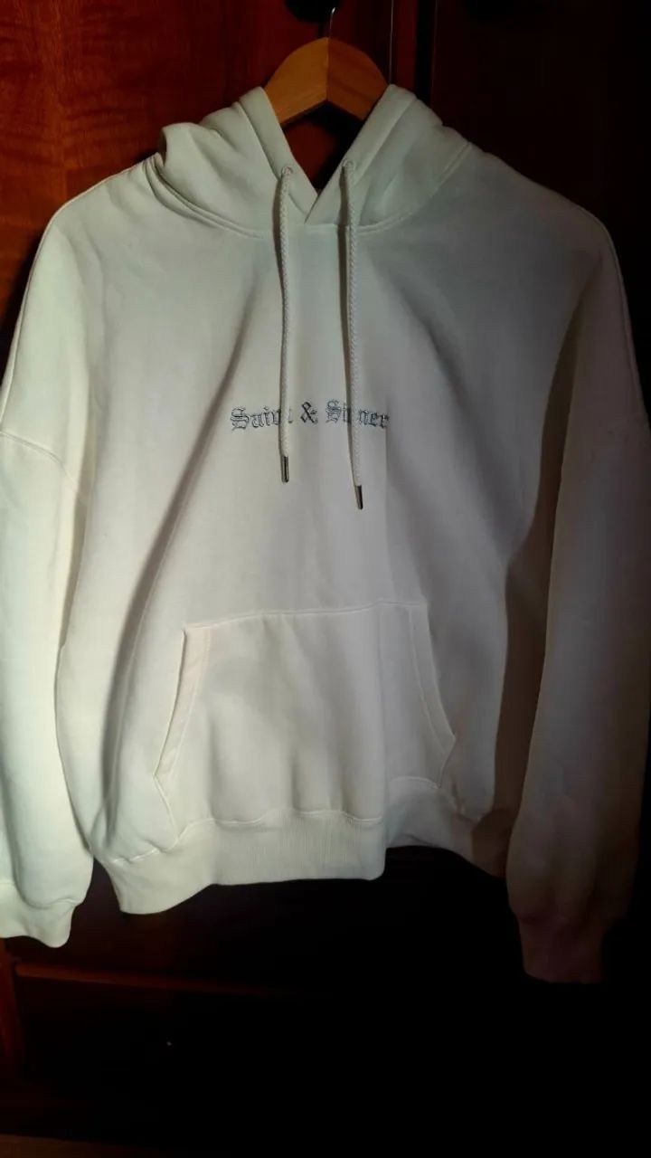Moletom branco estilo oversized, usado uma vez em perfeito estado - Foto 2