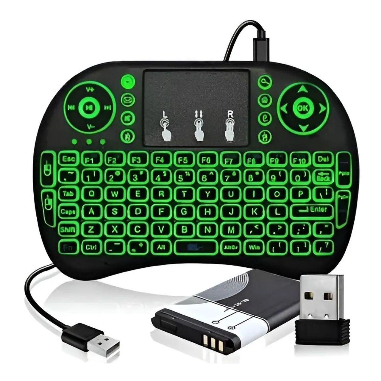 Mini Teclado Sem Fio com Touchpad