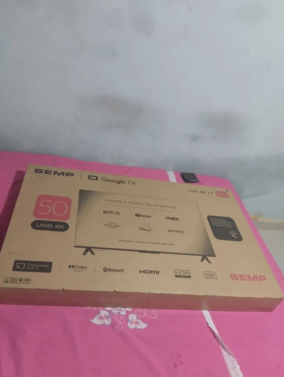 Televisão Semp 50 polegadas 4k nova na garantia de um ano ainda vendo valor 1.600 - Foto 2