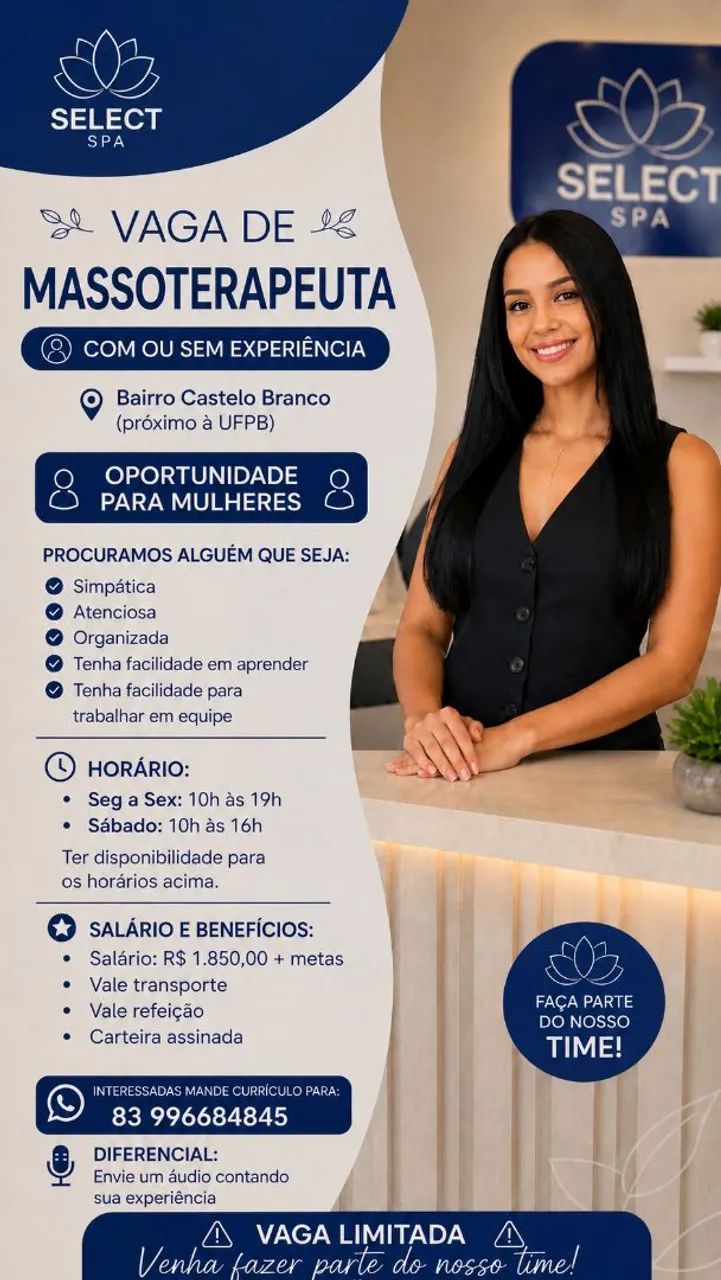 Vaga disponível (leia o anúncio)