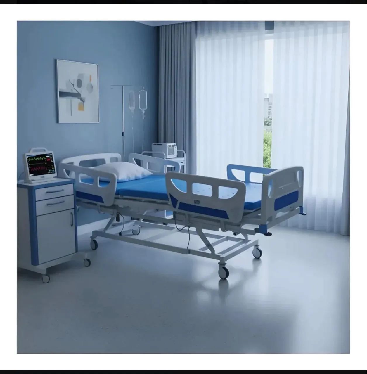 Cama Hospitalar Elétrica 8 Movimentos + Elevação + Colchão - Foto 2