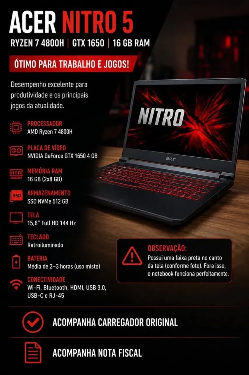 Notebook Acer Nitro 5