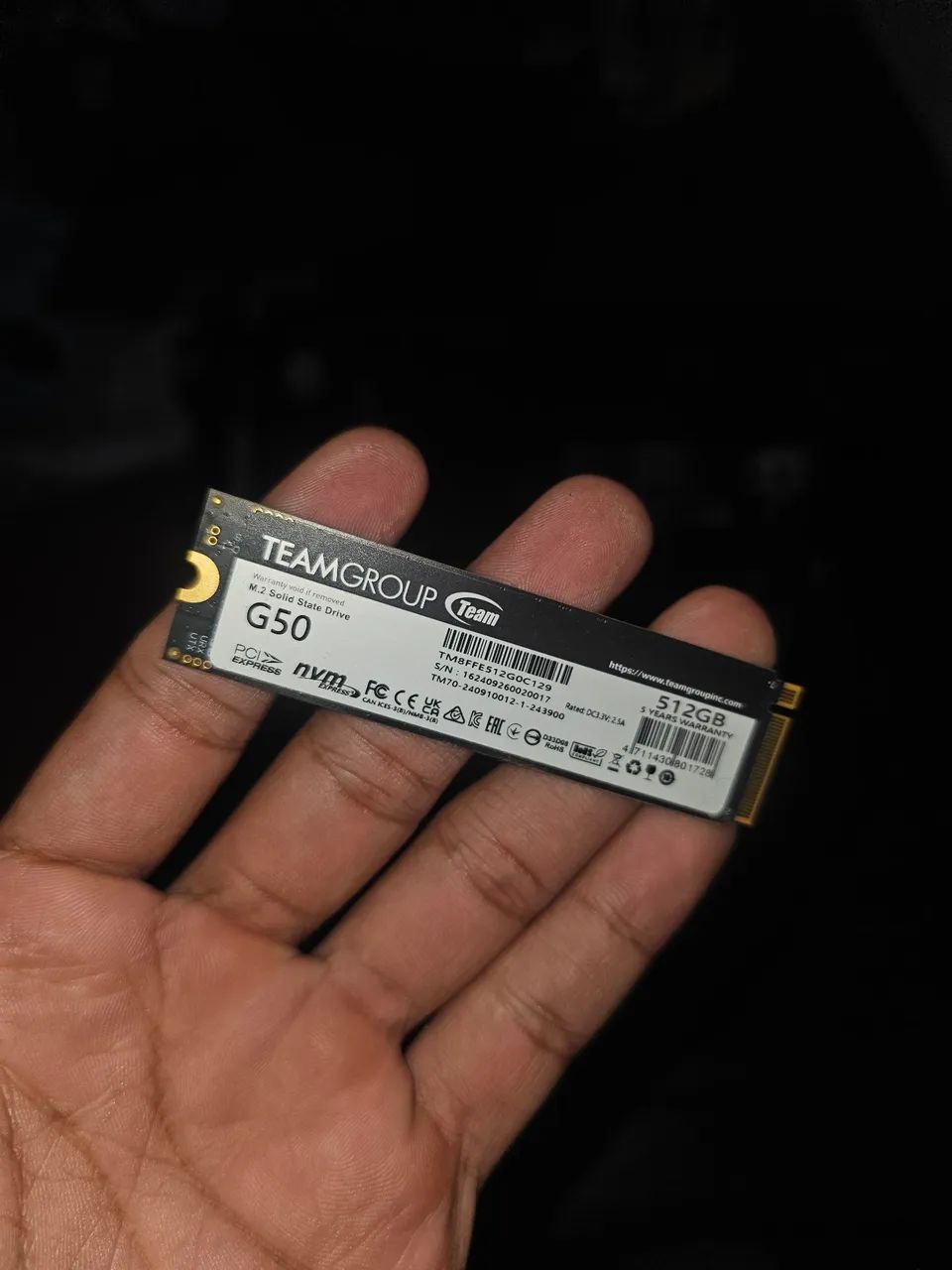 SSD TEAMGROUP 512GB - CONSERVADO C/POUCO USO - Foto 3