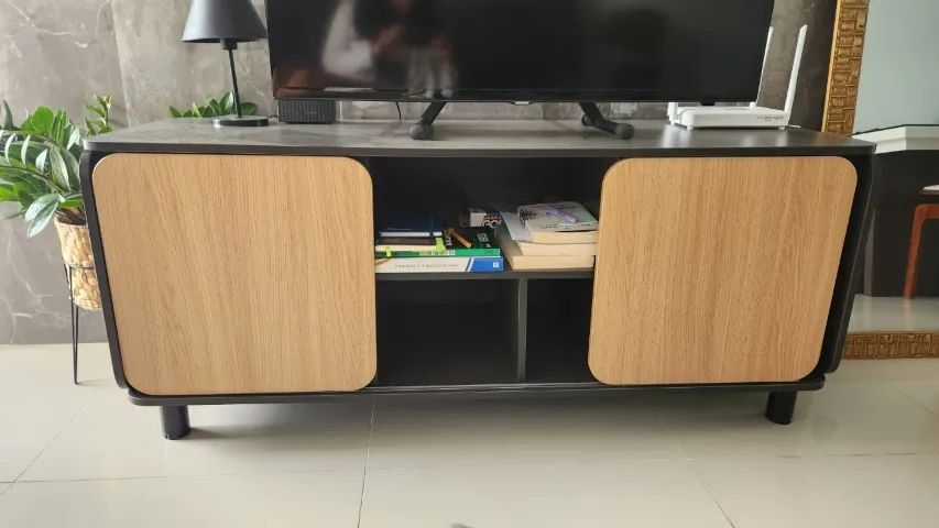Rack da elements todo em mdf. Em perfeito estado, tem apenas 1 ano de uso. Cor chumbo. - Foto 2