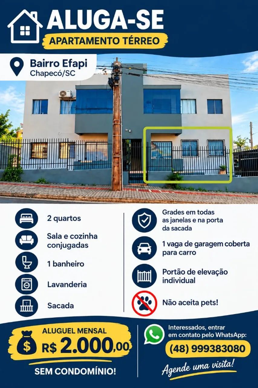 Alugo Apartamento na Efapi  - Foto 2