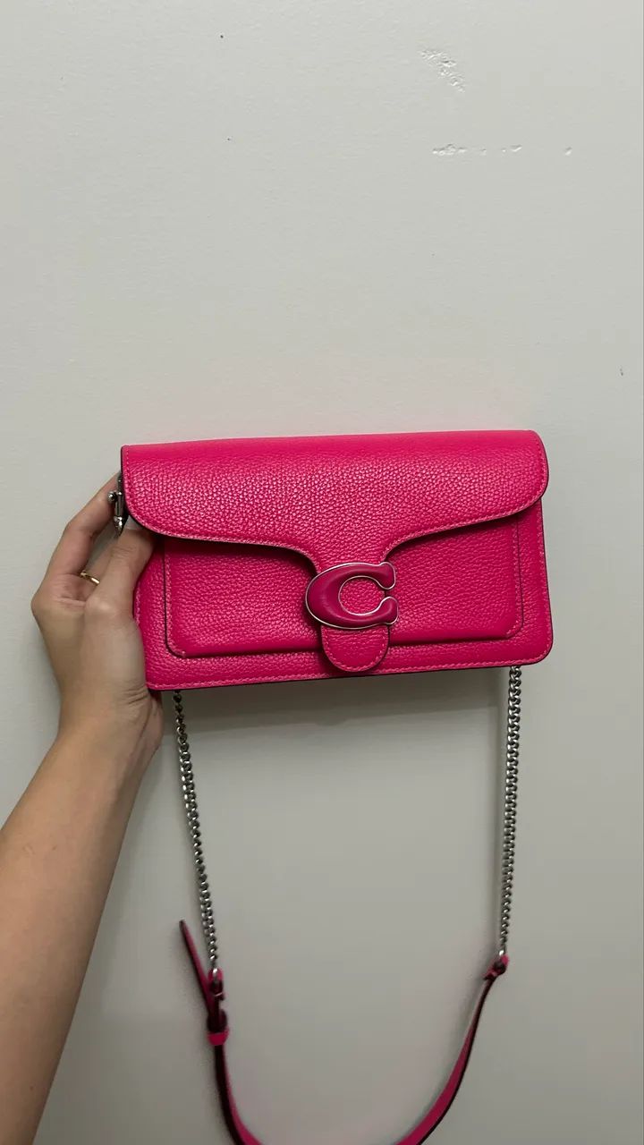 Bolsa Tabby Chain Clutch Coach Rosa  - Foto 2