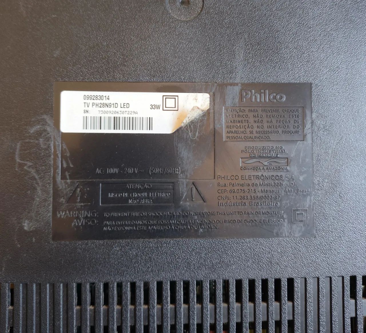 TV LED de 28" da Philco (modelo PH28N91D) - Foto 2