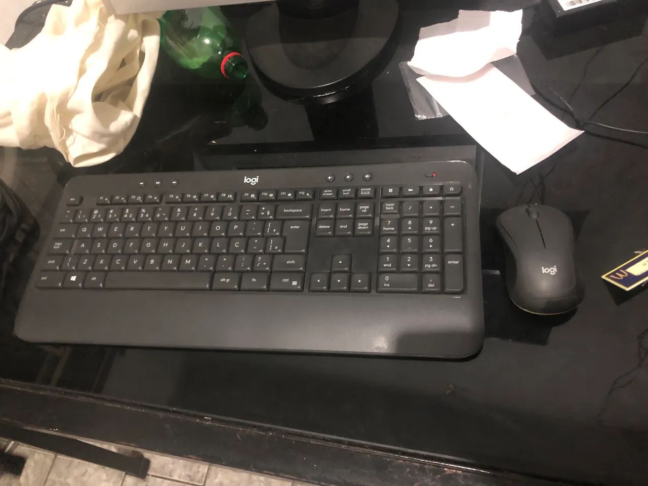 Teclado e mouse logi 