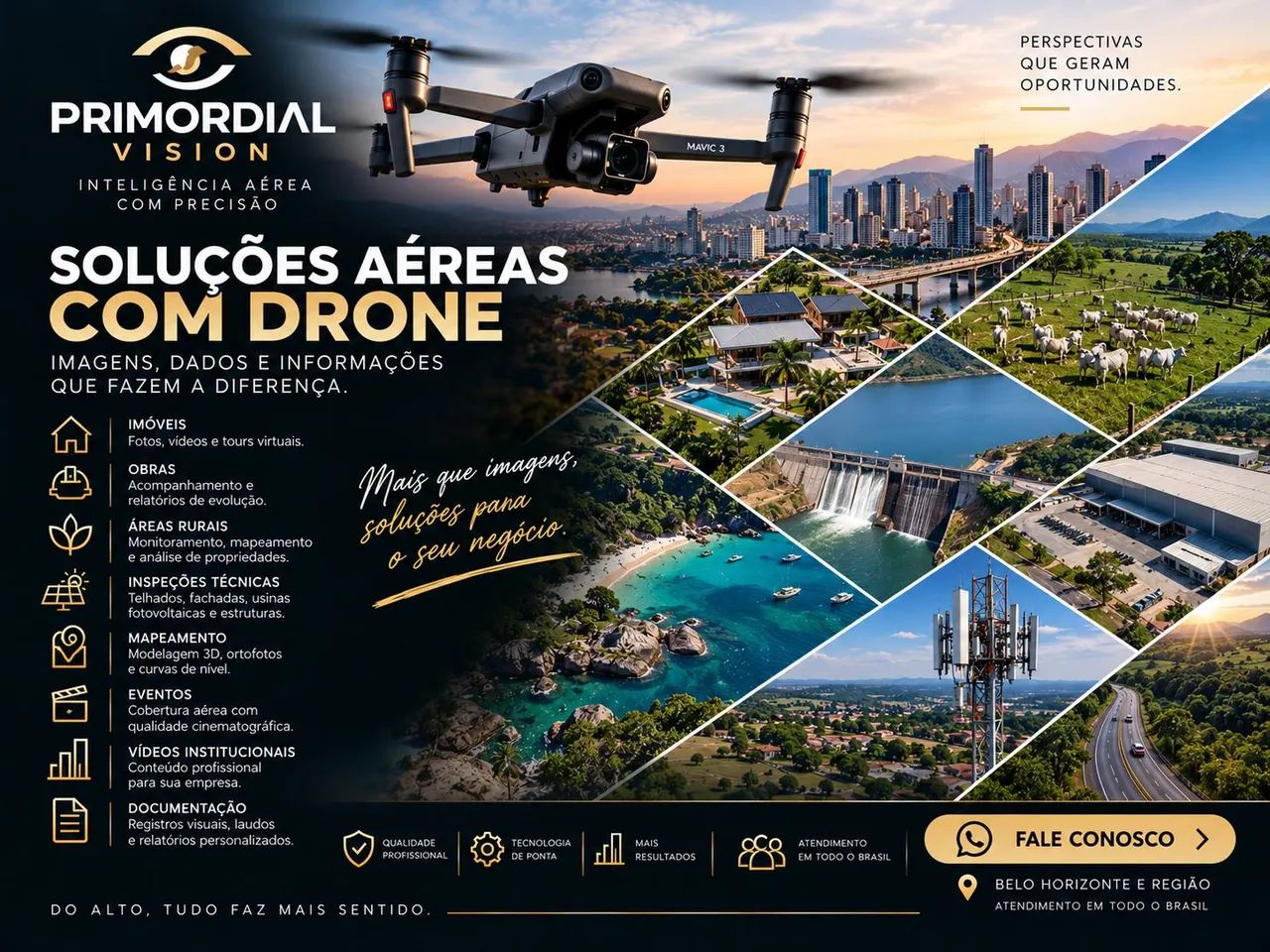 Serviço com Drones ( imagens e vídeos)