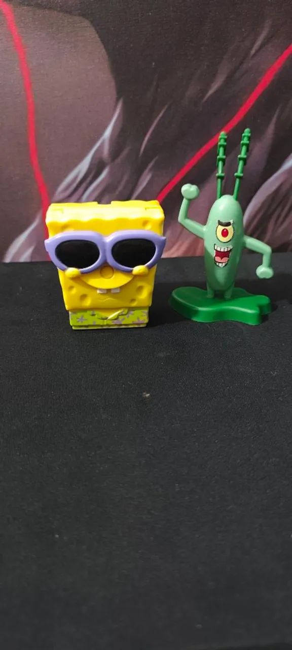Miniatura do Bob Esponja com brinde do Plankton - 10 cm - Foto 2