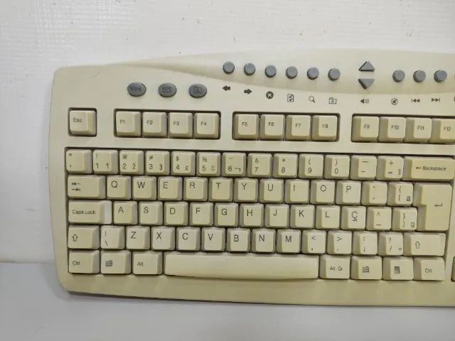 Teclado Mtek Ps2 Mini Din Ç Vintage Retro Pc Computador Ru7 (Usado) - Foto 4