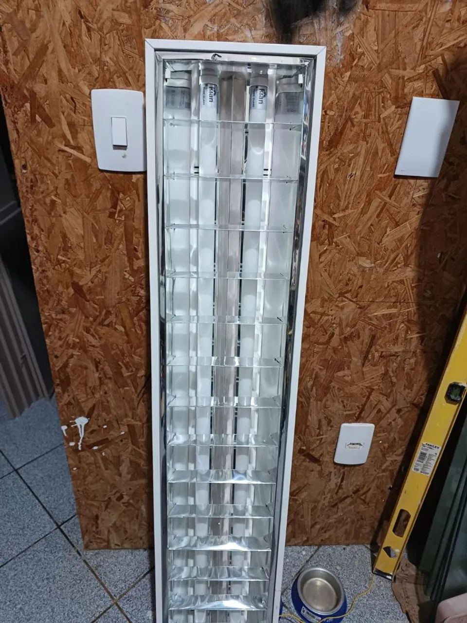 Luminaria teto calha de embutir 1,20mt