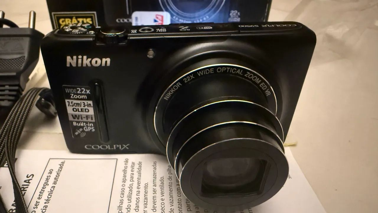 Câmera Nikon Coolpix S9500 22x com GPS Vintage - Câmeras e
